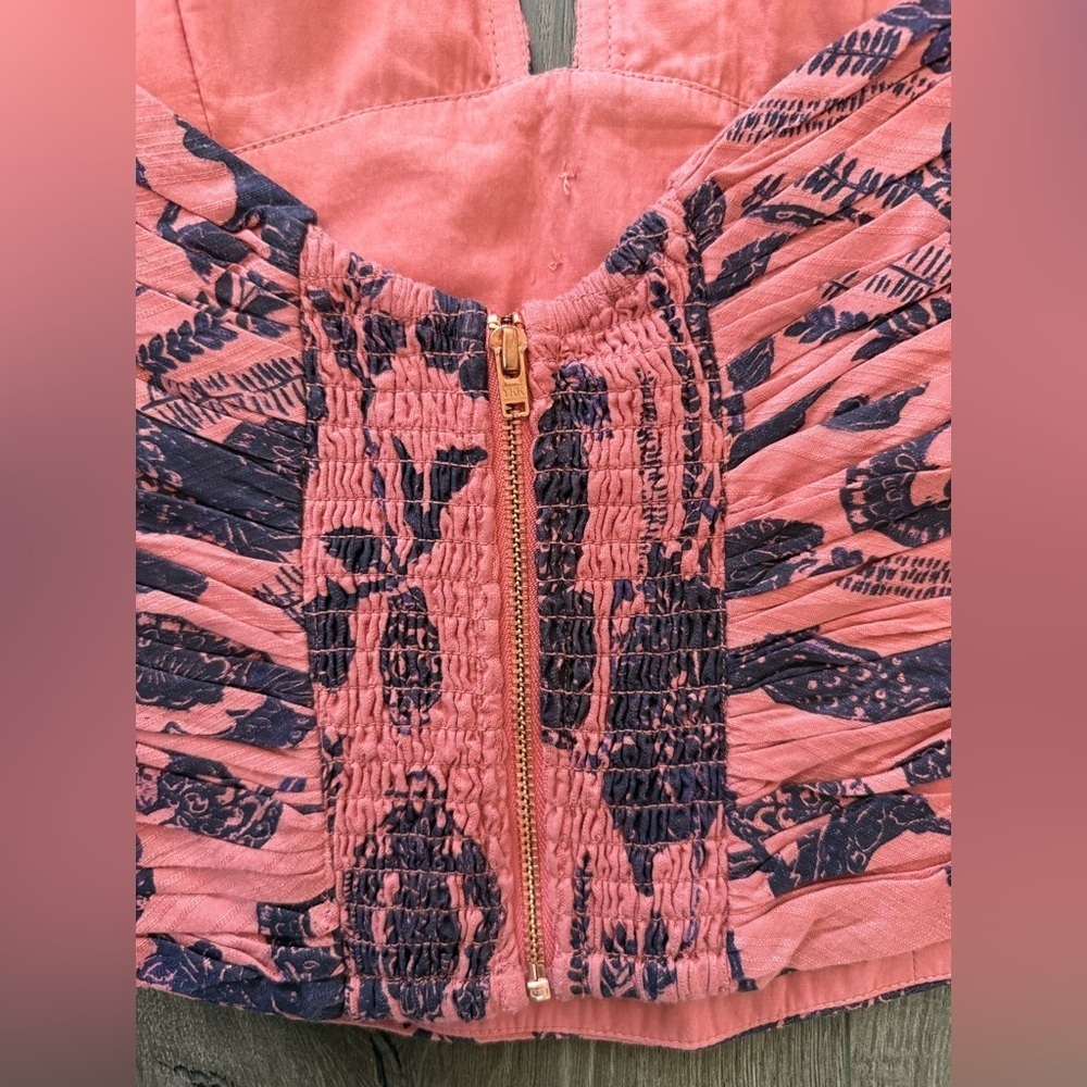 NWT Anthropologie Pink Floral Halter Top Size 4 Petite - Picture 7 of 15